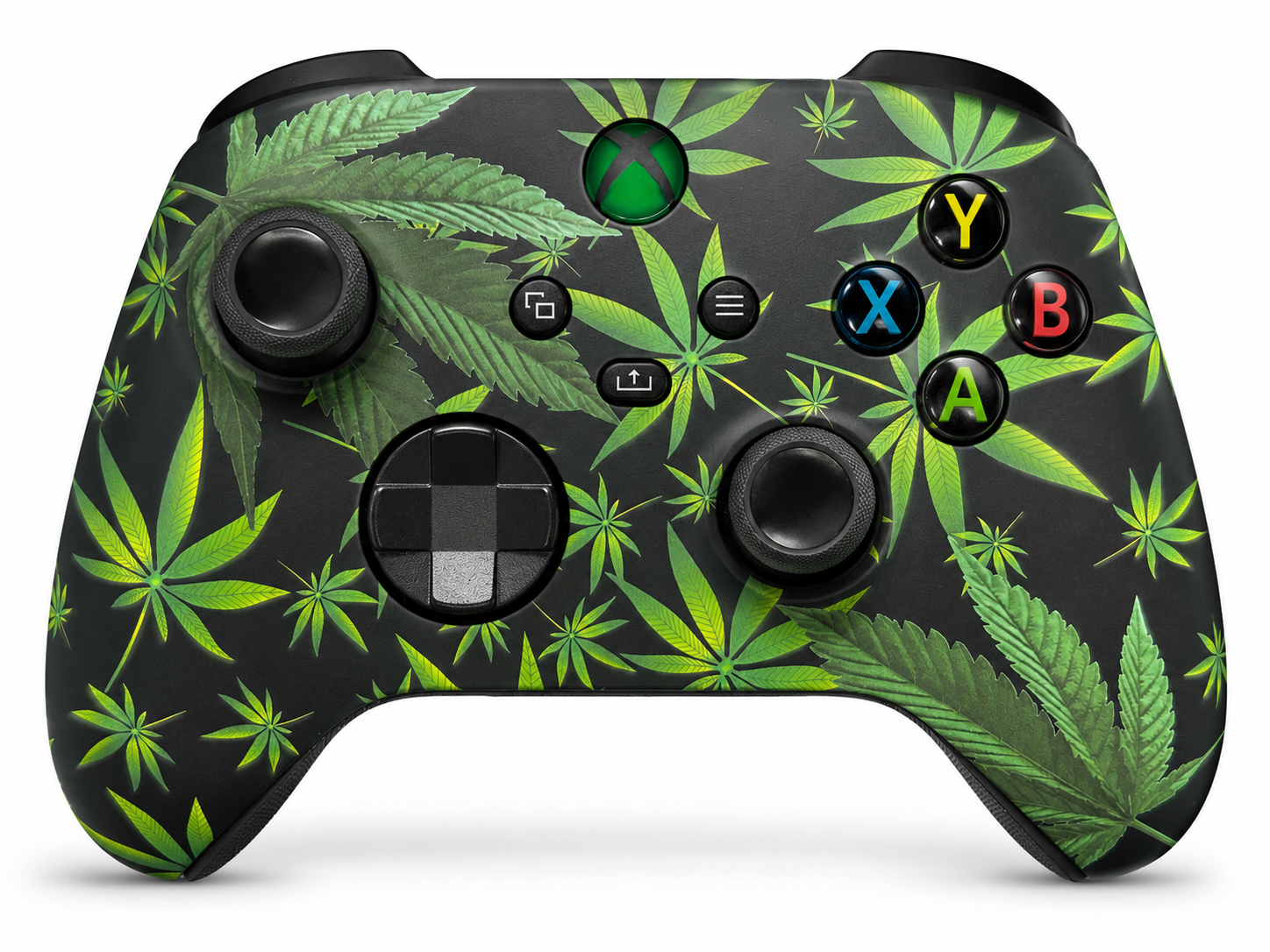 Custom Xbox Series X Controller | Green Weeds 4:20 Design | Genuine Microsoft Controller | Refurbished | 6 Month Warranty