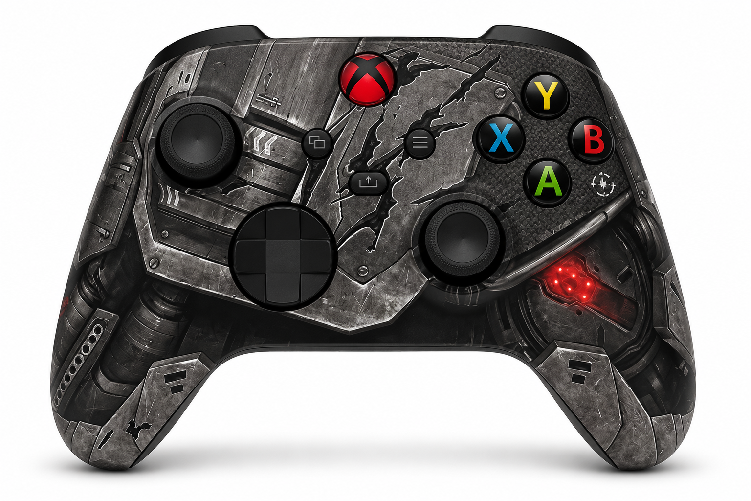 Custom Xbox Series X Controller | Mecha Armour with Damage Engraved Design | Genuine Microsoft Controller | Refurbished | 6 Month Warranty