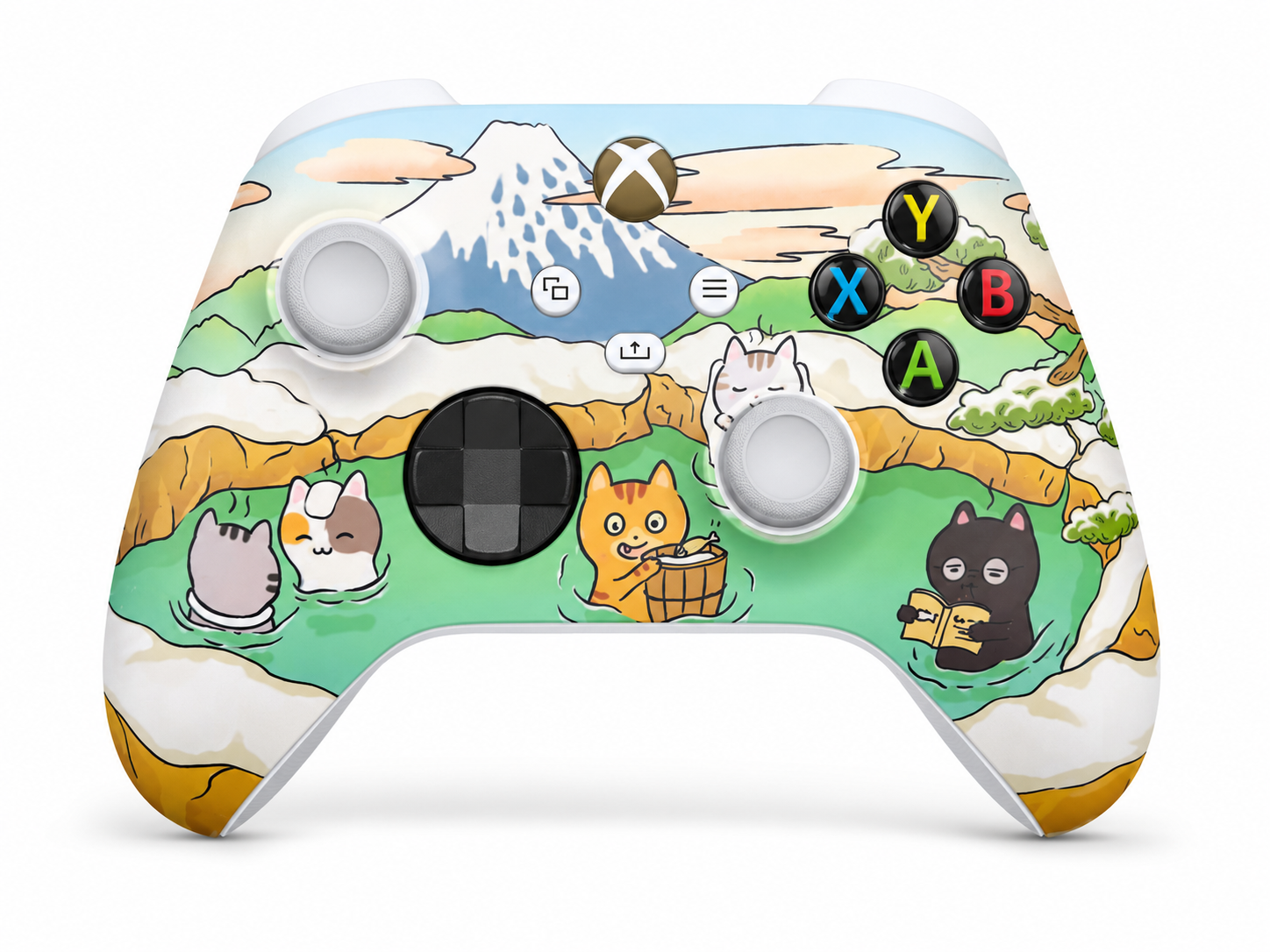 Custom Xbox Series X Controller |  Hot Spring Kitties Design | Genuine Microsoft Controller | Refurbished | 6 Month Warranty
