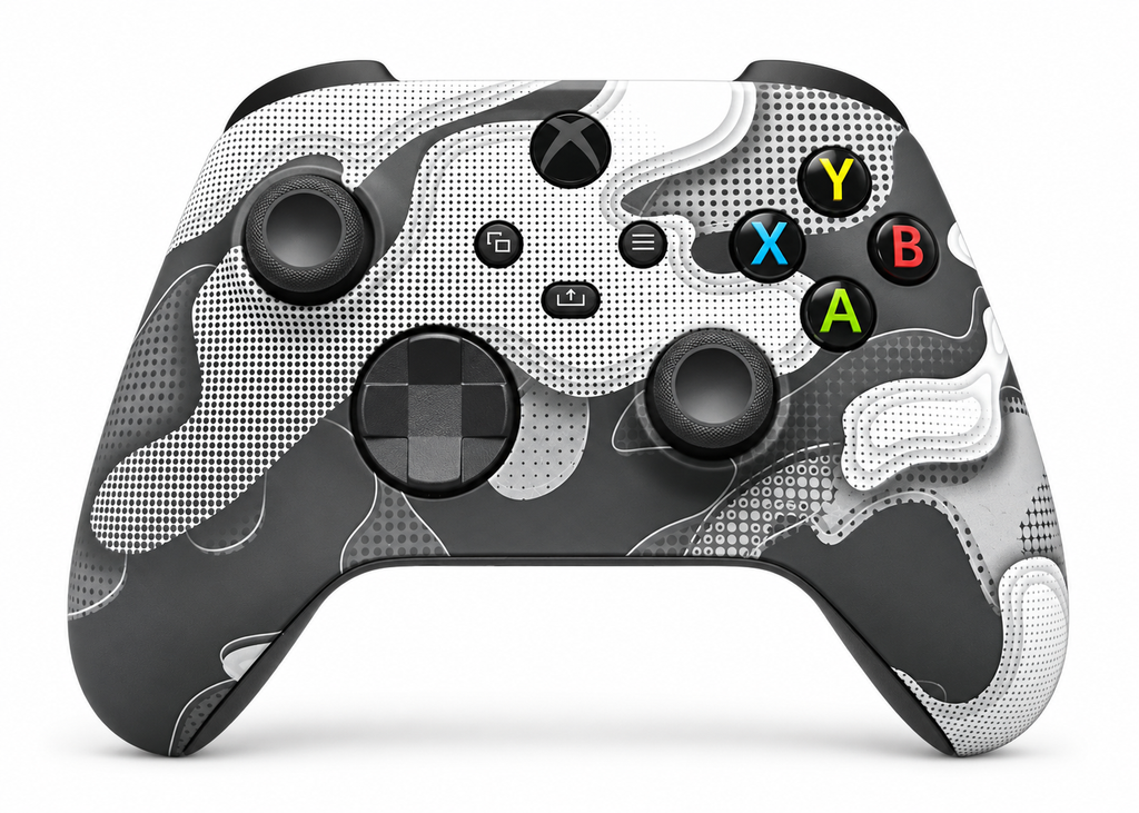 Custom Xbox Series X Controller |   Digi Camo White Black Design | Genuine Microsoft Controller | Refurbished | 6 Month Warranty