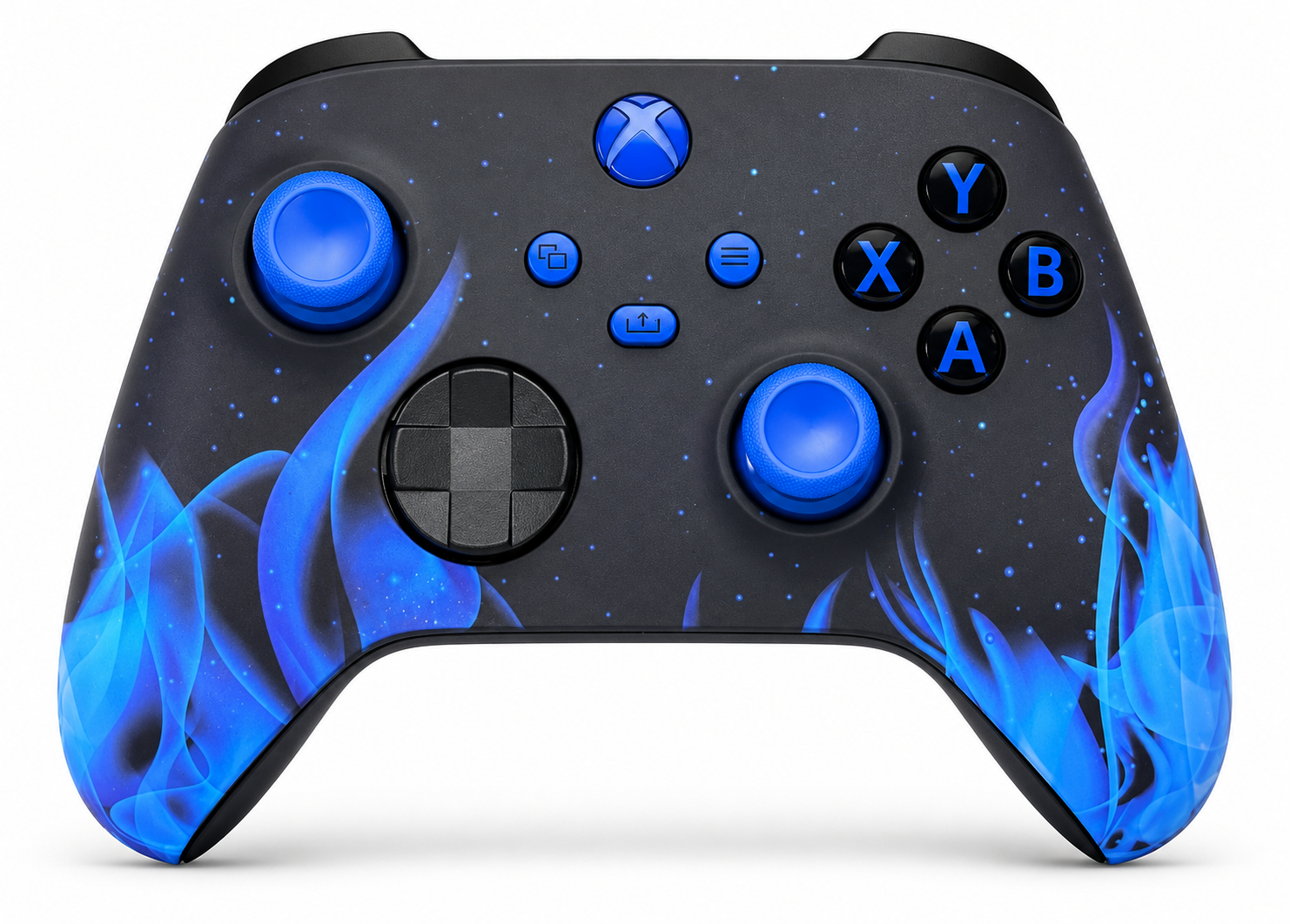 Custom Xbox Series X Controller |   Blue Flame Design | Genuine Microsoft Controller | Refurbished | 6 Month Warranty