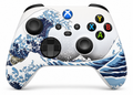 Custom Xbox Series X Controller | Great Wave Kanagawa Design | Genuine Microsoft Controller | Refurbished | 6 Month Warranty