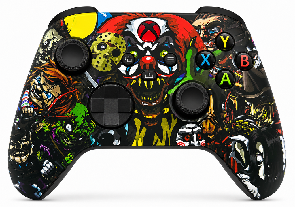 Custom Xbox Series X Controller |   Scary Party Horror Character Design | Genuine Microsoft Controller | Refurbished | 6 Month Warranty